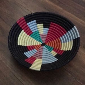 Rwandan sweetgrass basket